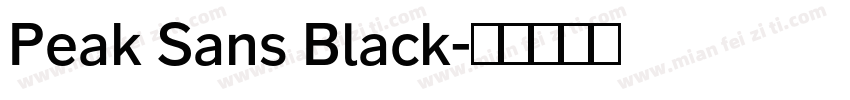 Peak Sans Black字体转换